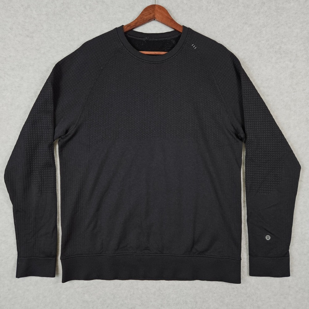 Lululemon (Men's Large) Engineered Warmth Long-Sleeve Sweatshirt Black Pullover